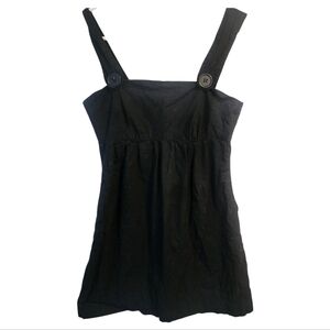 Eyeshadow Black Sleeveless Button Strap Mini Dress Size 3